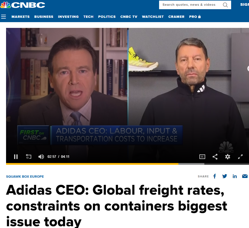 Adidas supply chain challenges