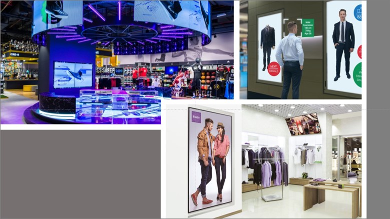 showing different digital displays for POS-Markeitng