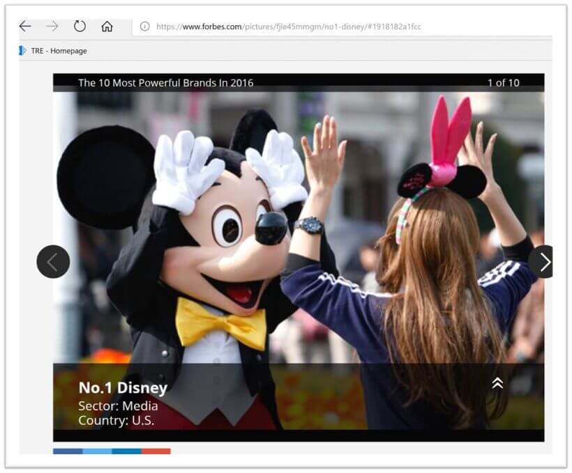 Disney tops global brand ranking retail survival