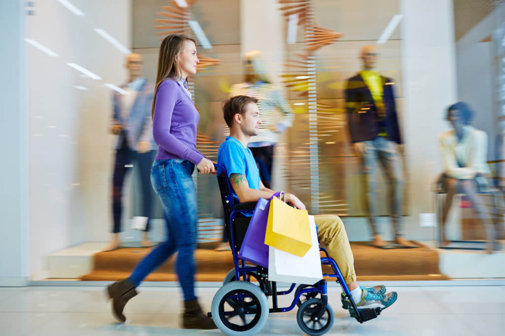Wheelchair accessible shopping